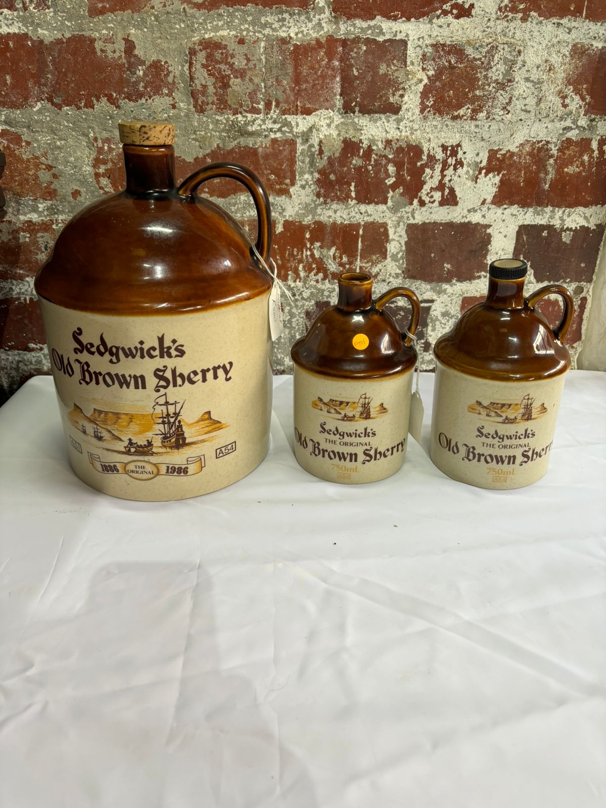Sedgwick's Old Brown Sherry decanters